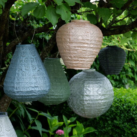 Tulip solar lampion Ø20 cm grey blue - Afbeelding 4
