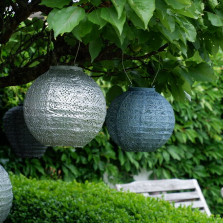 Bol solar lampion Ø20 cm silver - Afbeelding 5