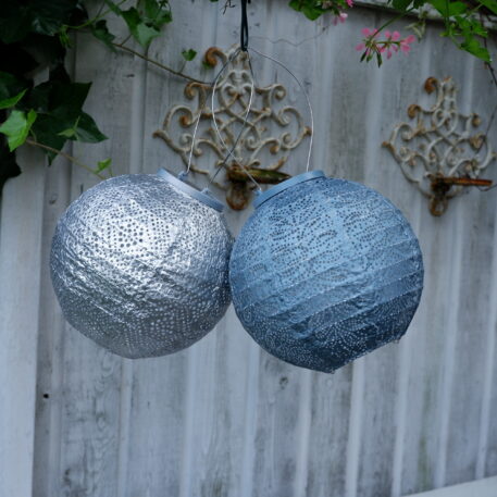 Bol solar lampion Ø20 cm silver - Afbeelding 7