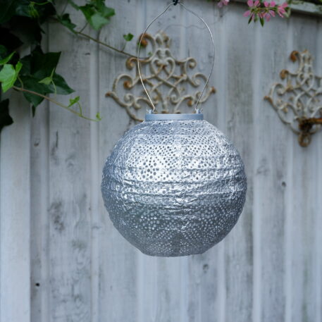 Bol solar lampion Ø20 cm silver - Afbeelding 6