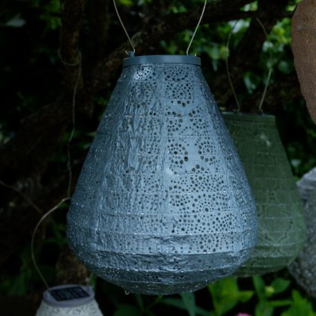 Tulip solar lampion Ø20 cm grey blue - Afbeelding 3