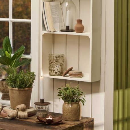 Cylinder sfeerlicht met bloemen in het glas - Afbeelding 2