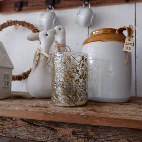 Cylinder sfeerlicht met bloemen in het glas - Afbeelding 3