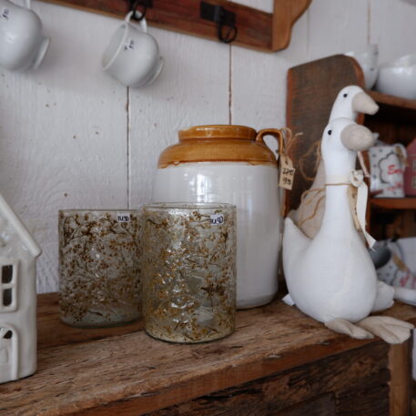 Cylinder sfeerlicht met bloemen in het glas - Afbeelding 4