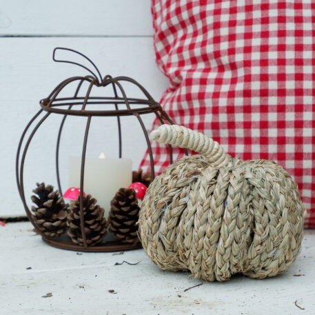 Deco pompoen antiek bruin - Afbeelding 3