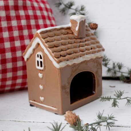 Huis Stillenat voor waxinelichtje Gingerbread & hearts - Afbeelding 2