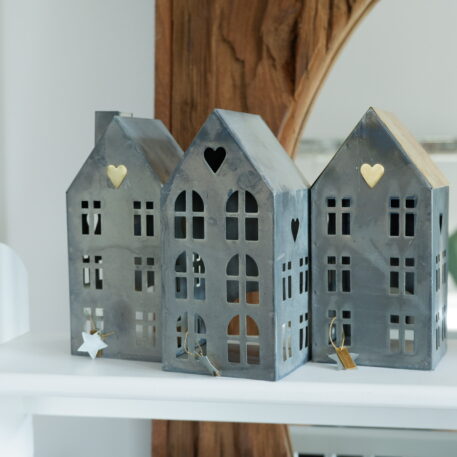 Huis Stillenat voor waxinelichtje metaal 3 soorten - Afbeelding 5