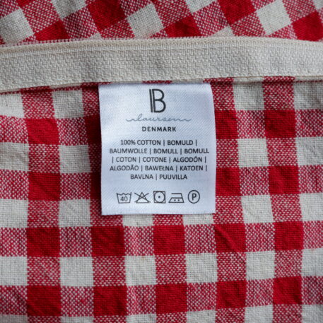 Kussenhoes 50x50 katoen ruit rood Asta - Afbeelding 2