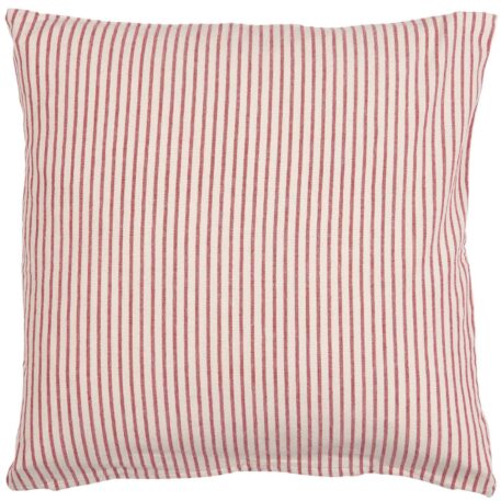 ib-laursen kussenhoes naturel met rood streepje 50 x 50 cm katoen cushion cover ingrid natural with red stripe
