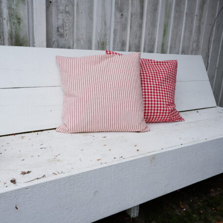 Kussenhoes 50x50 katoen ruit rood Asta - Afbeelding 3