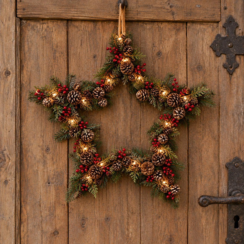 dennenappel guirlande 160 cm in ster gevormd ib-laursen cone garland 10
