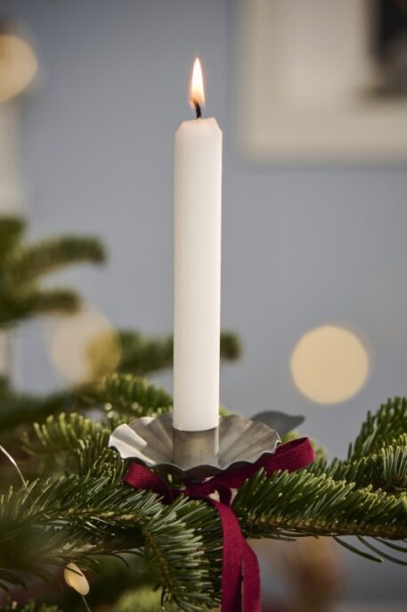 klem kandelaar xl grijs metaal 15 cm lang diameter 8.5 cm ib-laursen clips for diner candle 2.2 cm8a