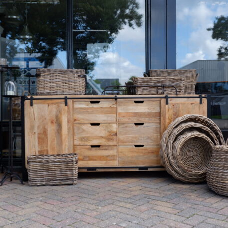 grijs rotan mand met grepen bolle buik naar boven iets taps 3 maten koboo grey ronde schaal set van 3 vensterbank manden verschillende uitvoeringen dressoir mangohout beau travail2