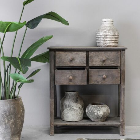 Haltafel Capri 4 lades vergrijsd teak - Afbeelding 3