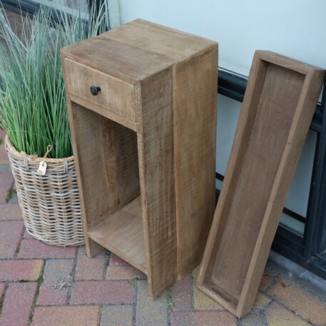 Bijzet-nacht-plantentafel Old Wood Taupe - Afbeelding 3