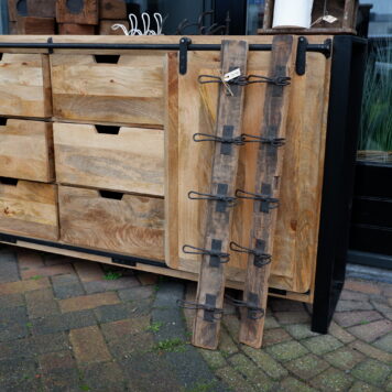 kapstok truckwood 5 haken 90 cm breed en dressoir travail