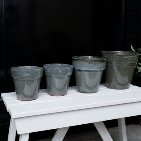Bloempot Grace Glazed licht grijs 2 maten - Afbeelding 4