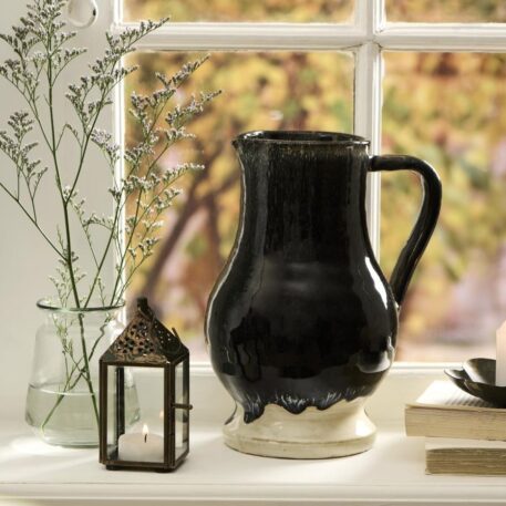 kan rustiek blauw hoog 23 cm diameter 12 cm breed 19 cm ib-laursen vase with handle rustic blue avignon11