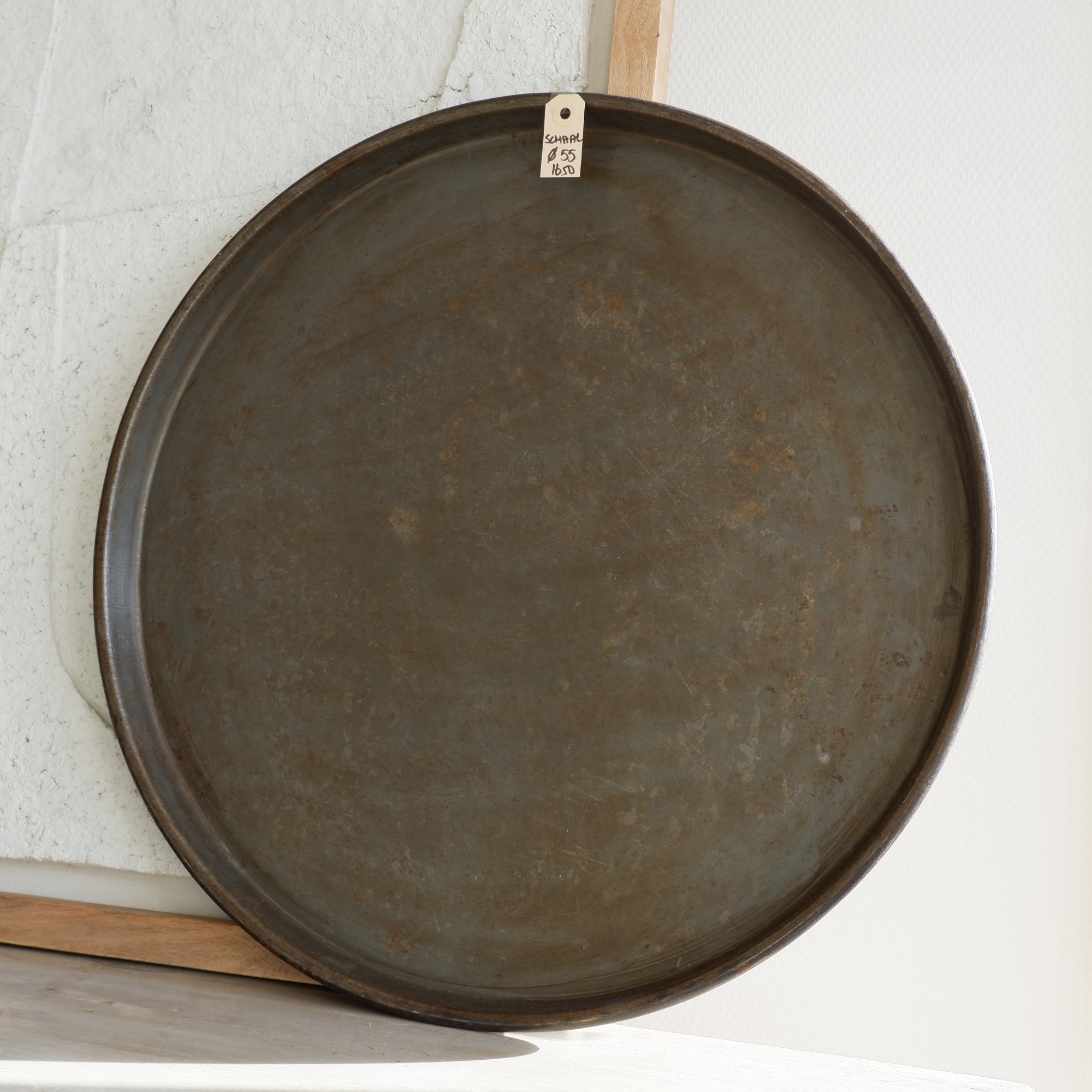 Dienblad oud zink 2 maten Ø42- en 55 cm - Afbeelding 10