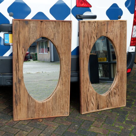 Spiegel Old wood 110 cm x 65 cm - Afbeelding 3