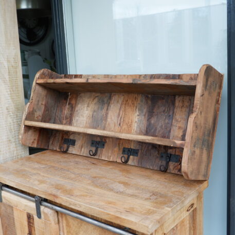 Wandrek Truckwood 2 planken en 4 haken - Afbeelding 9