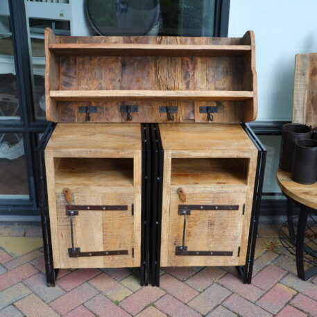 Wandrek Truckwood 2 planken en 4 haken - Afbeelding 8