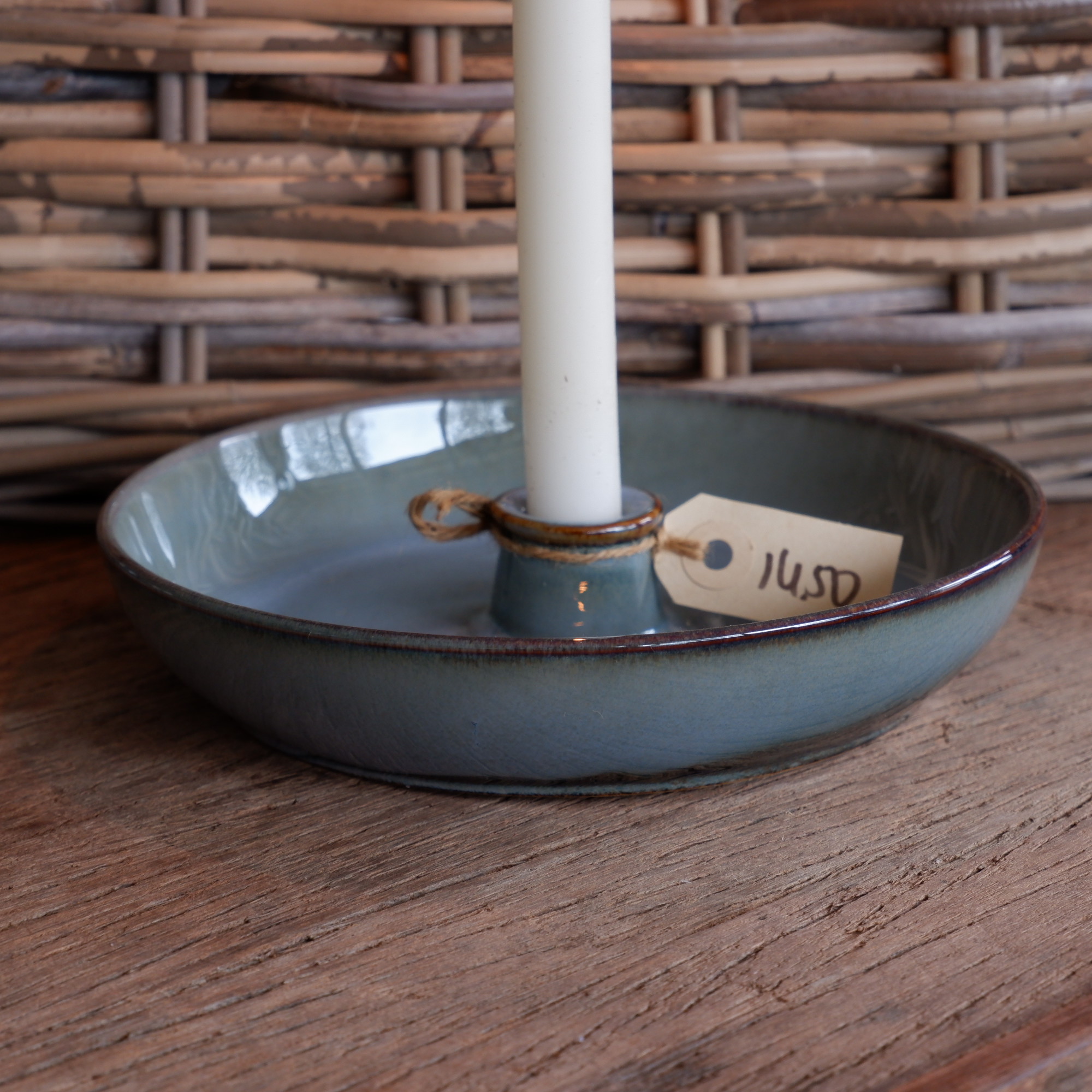 Blaker kandelaar voor dinerkaars zeeblauw - Afbeelding 2