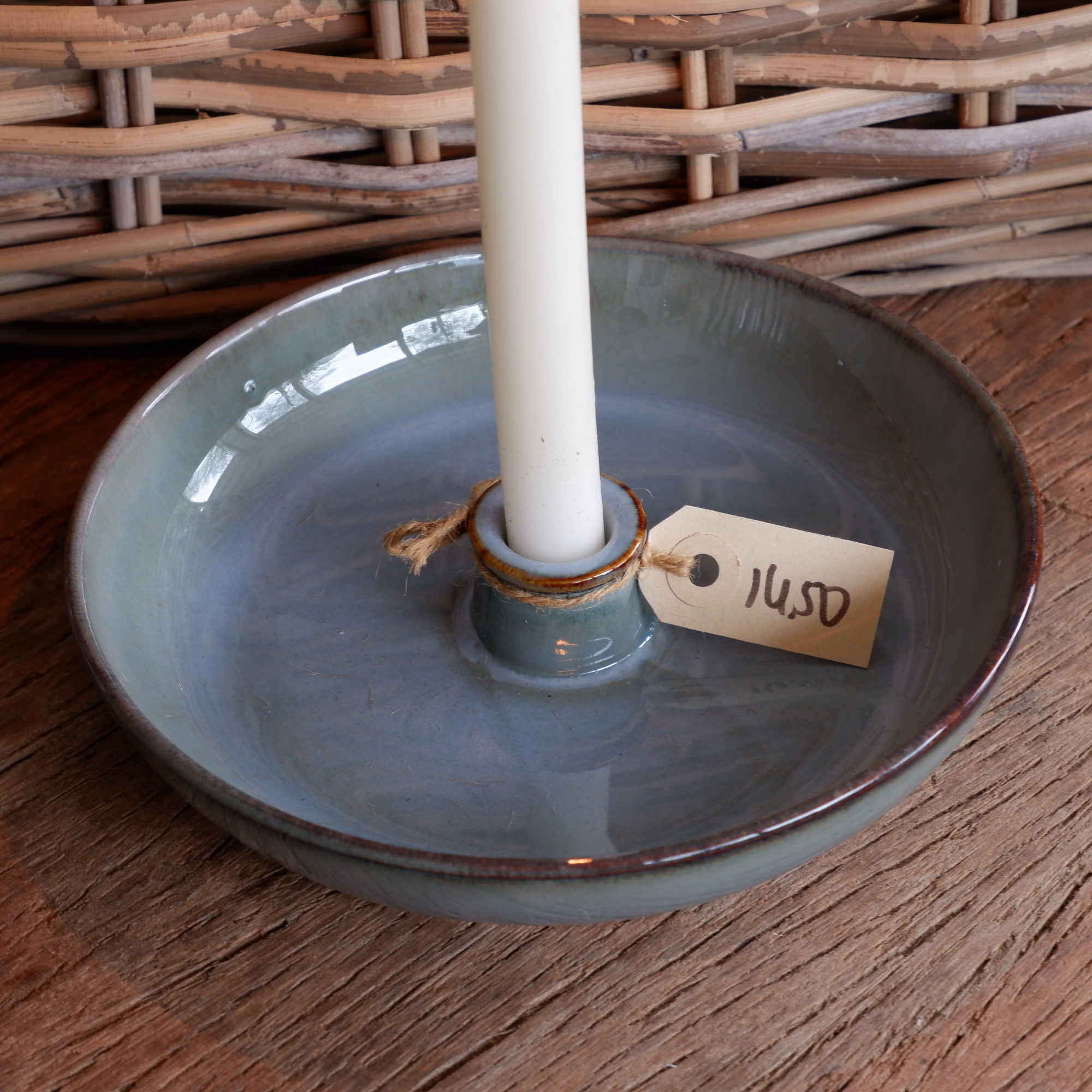 Blaker kandelaar voor dinerkaars zeeblauw - Afbeelding 3