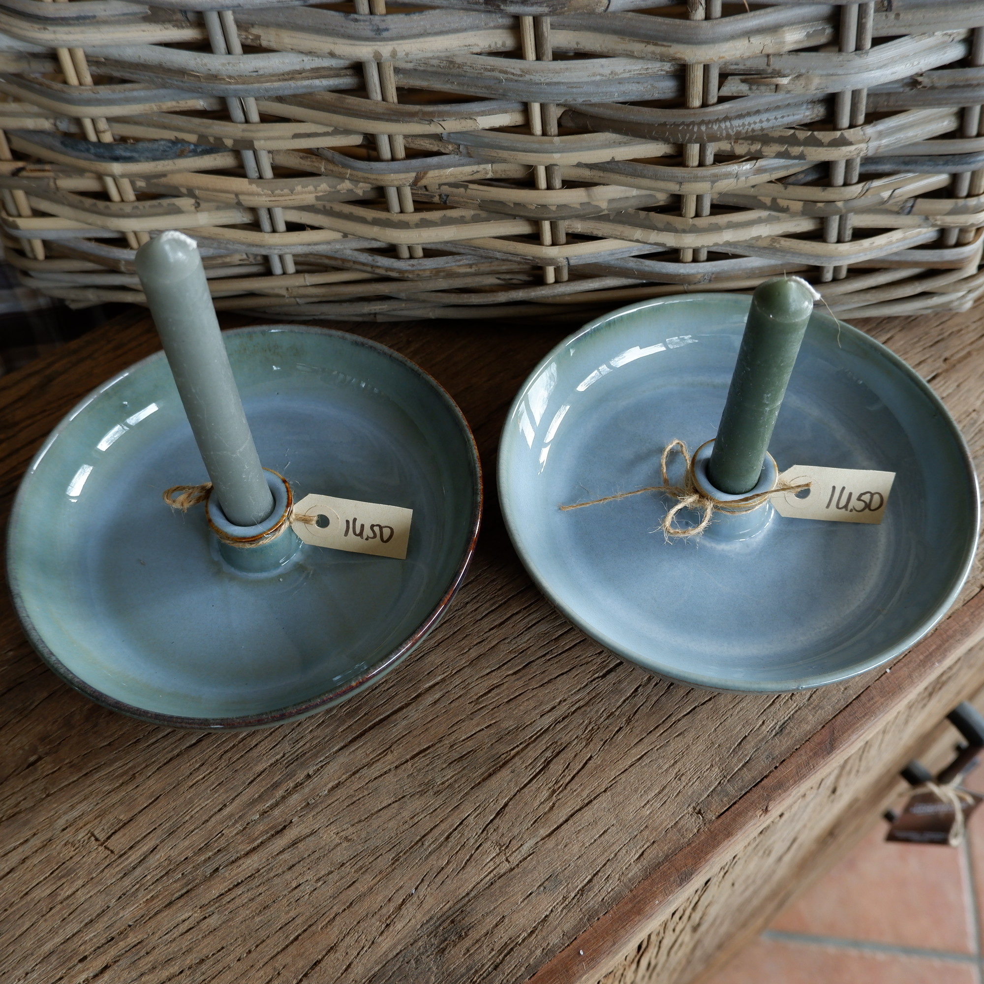 Blaker kandelaar voor dinerkaars zeeblauw - Afbeelding 2