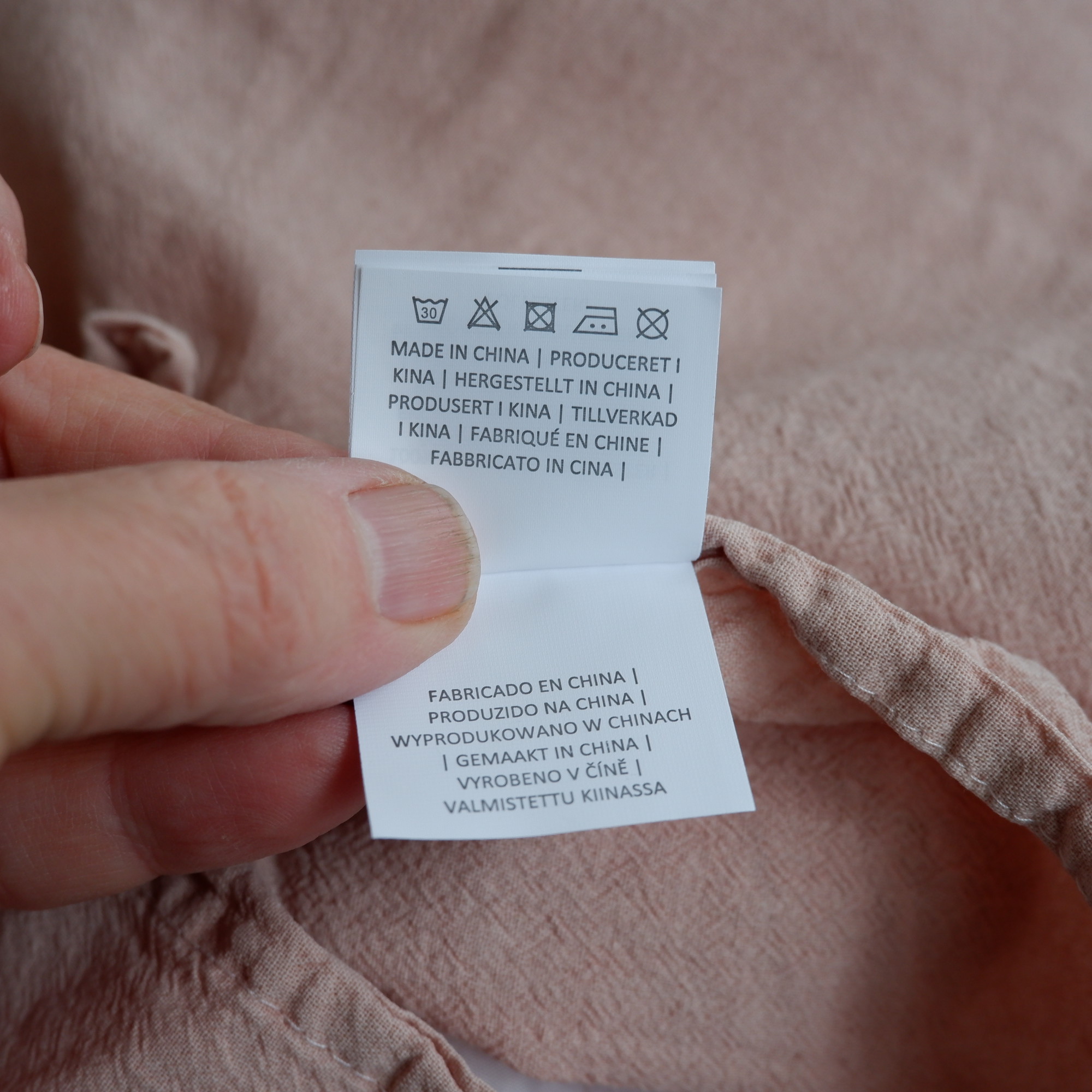 Hoofdbord kussenhoes 50x90 gequilt katoen oud roze - Afbeelding 7