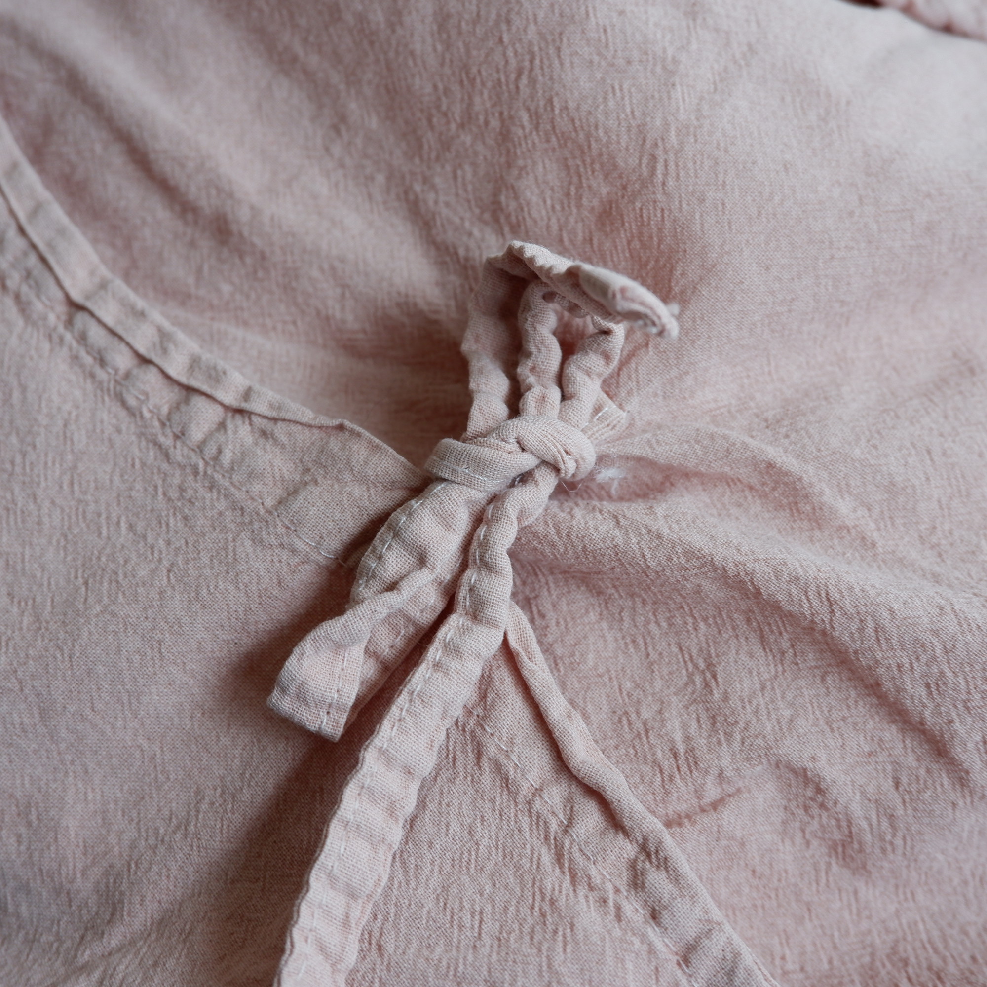 Hoofdbord kussenhoes 50x90 gequilt katoen oud roze - Afbeelding 6