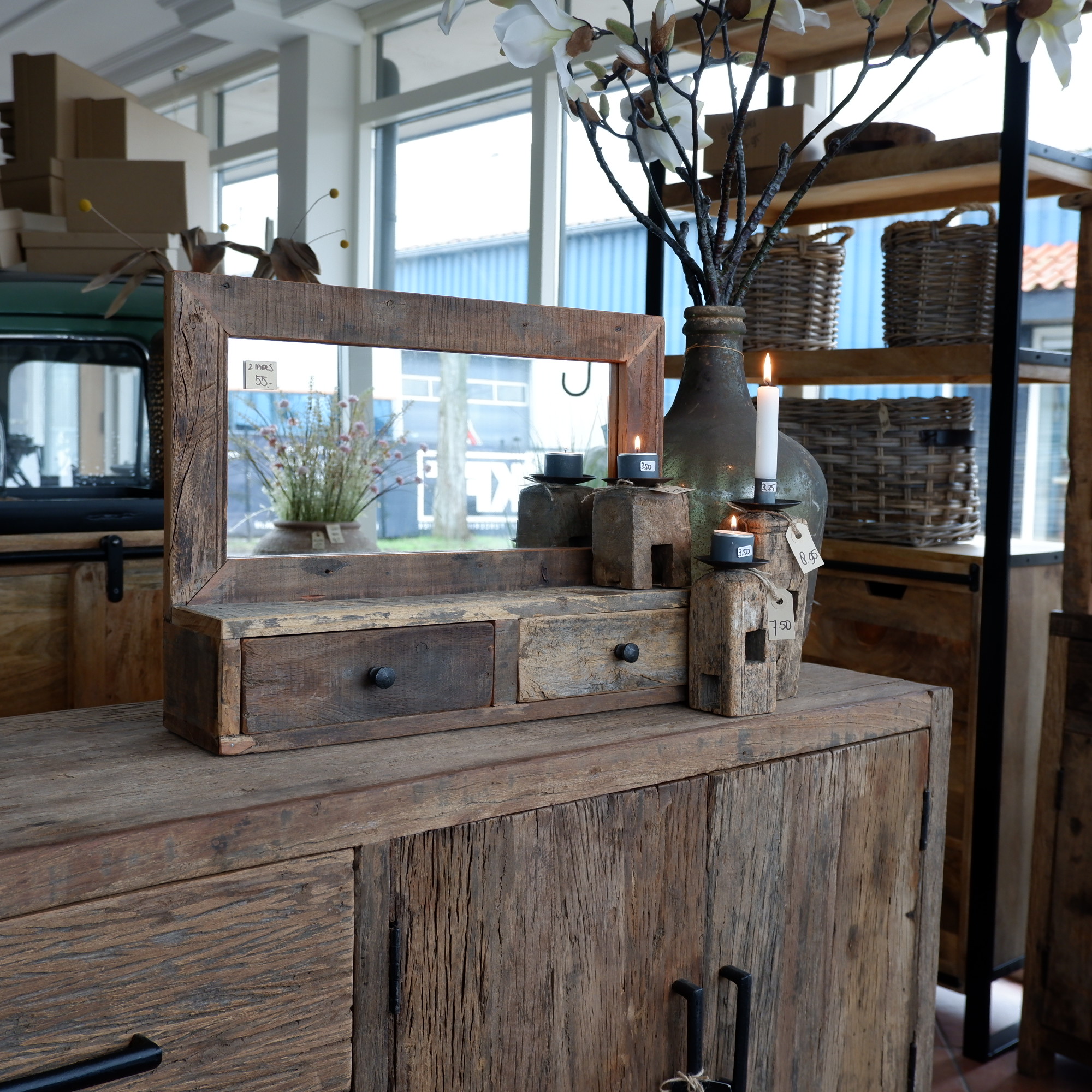 Spiegel Truckwood 2 lades - Afbeelding 2