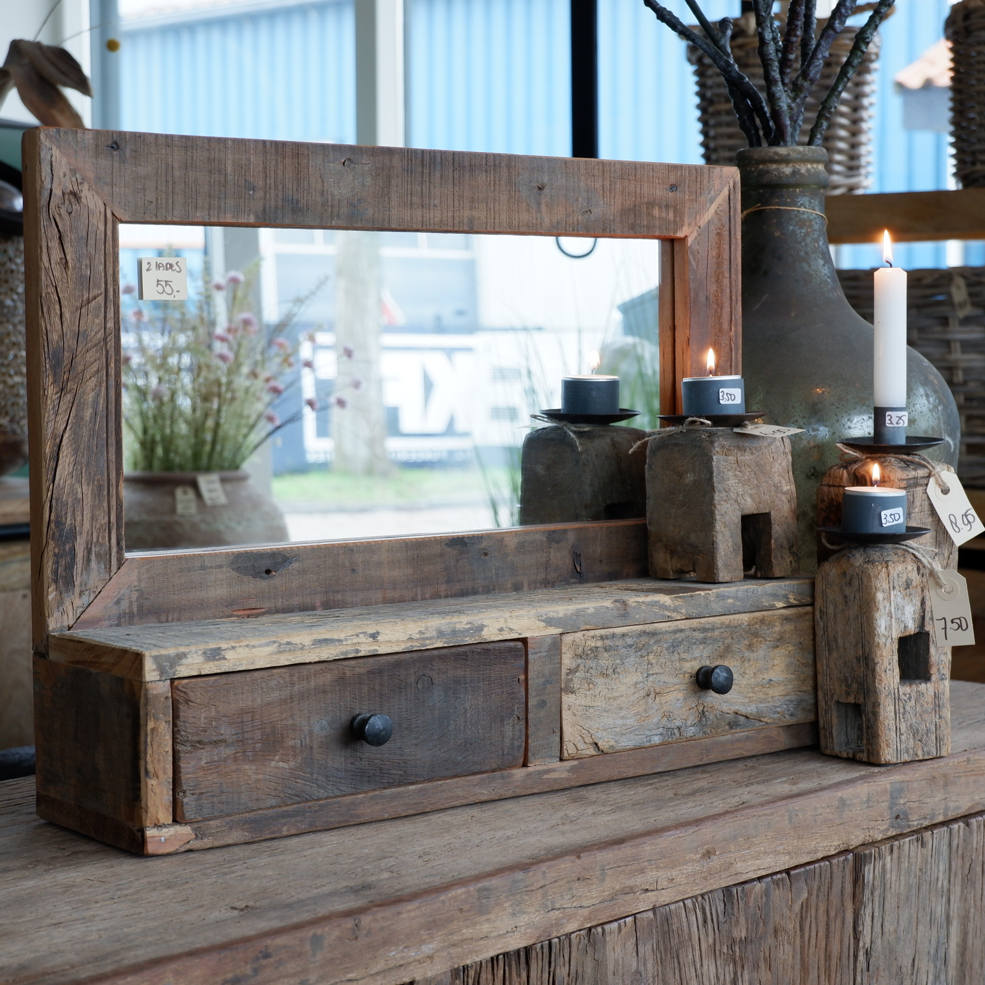 Spiegel Truckwood 2 lades - Afbeelding 5