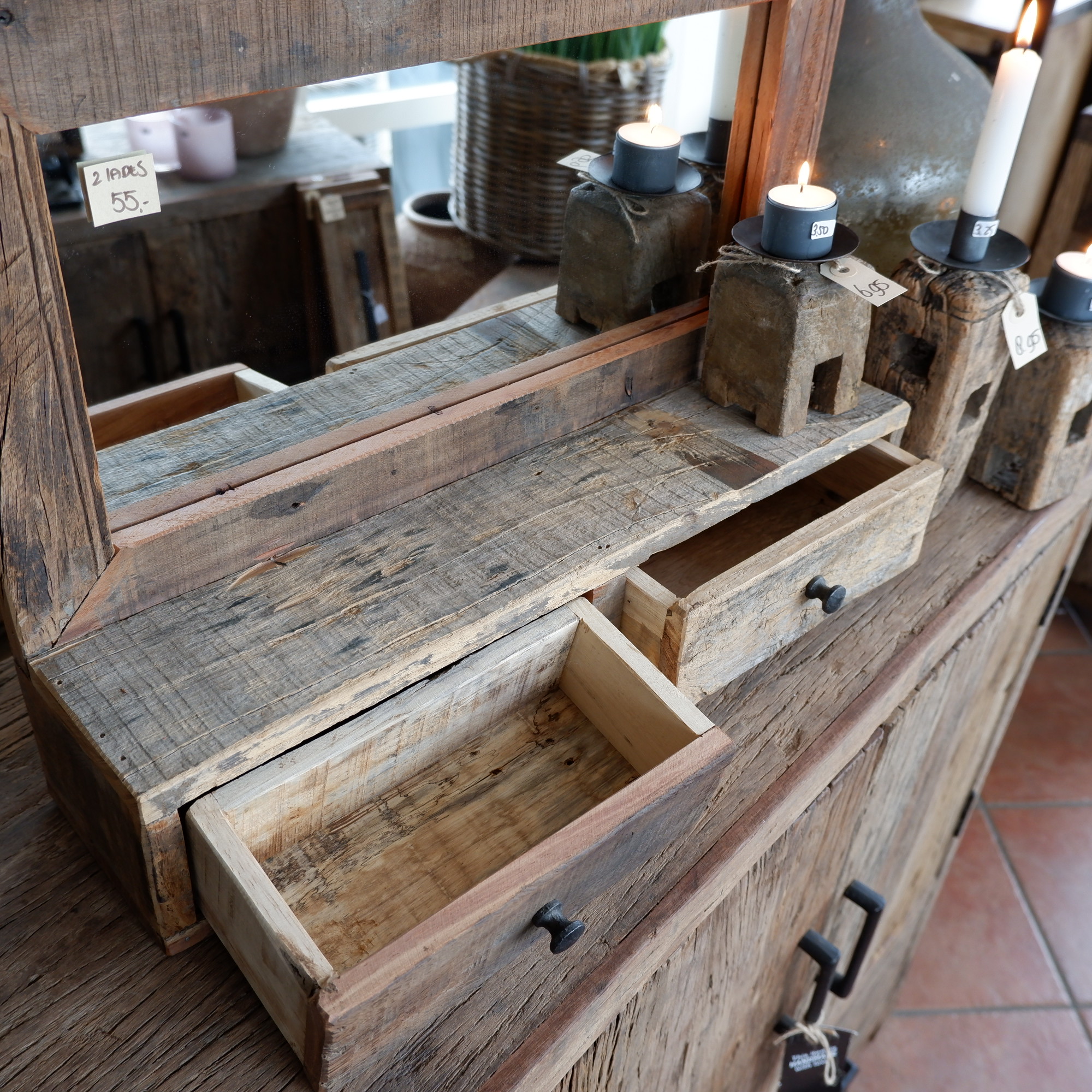 Spiegel Truckwood 2 lades - Afbeelding 3