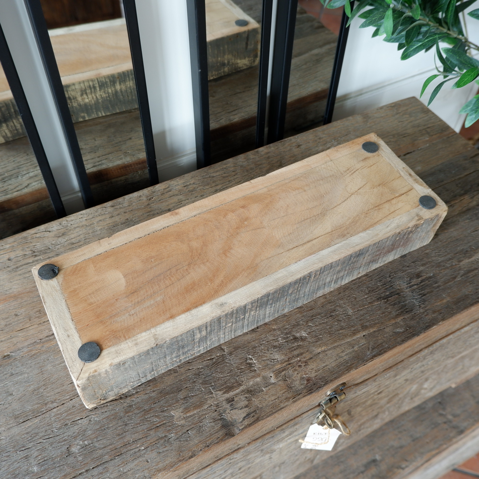 Dienblad 4 vakken oud hout - Afbeelding 3