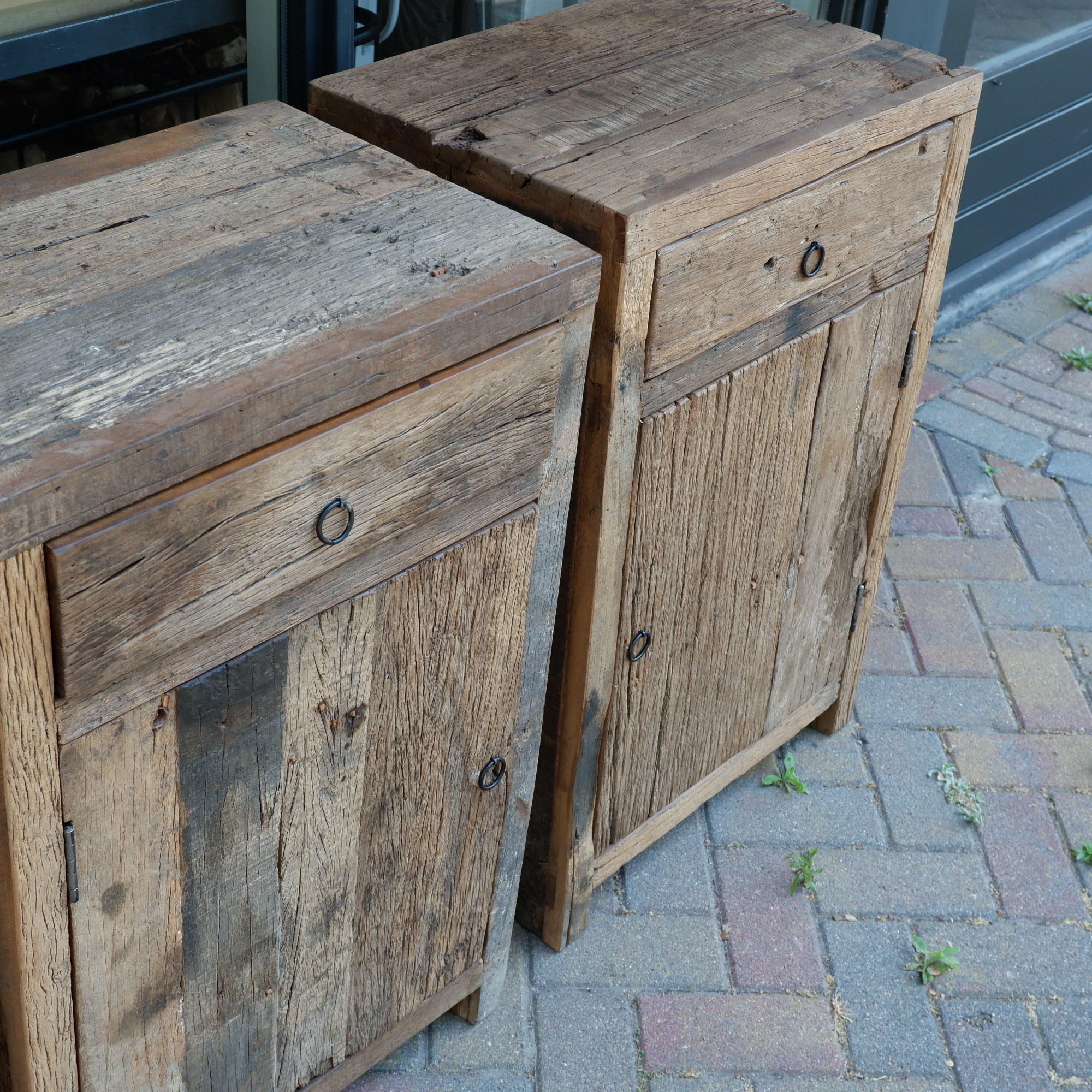 Nachtkast Old wood met lade en deur - Afbeelding 19