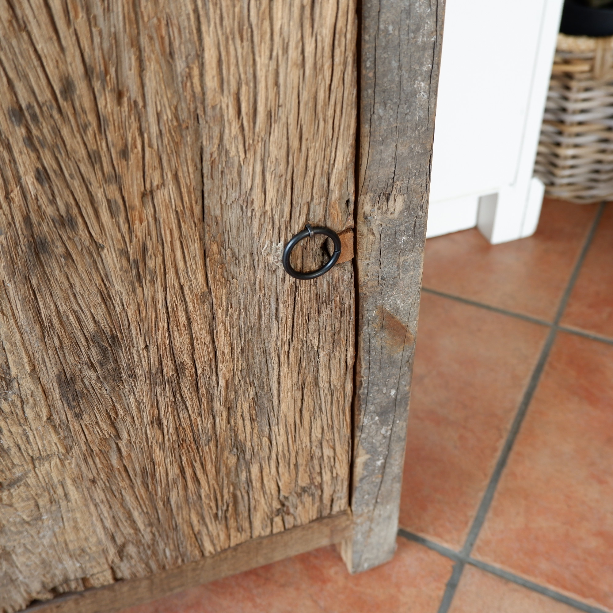 Nachtkast Old wood met lade en deur - Afbeelding 5