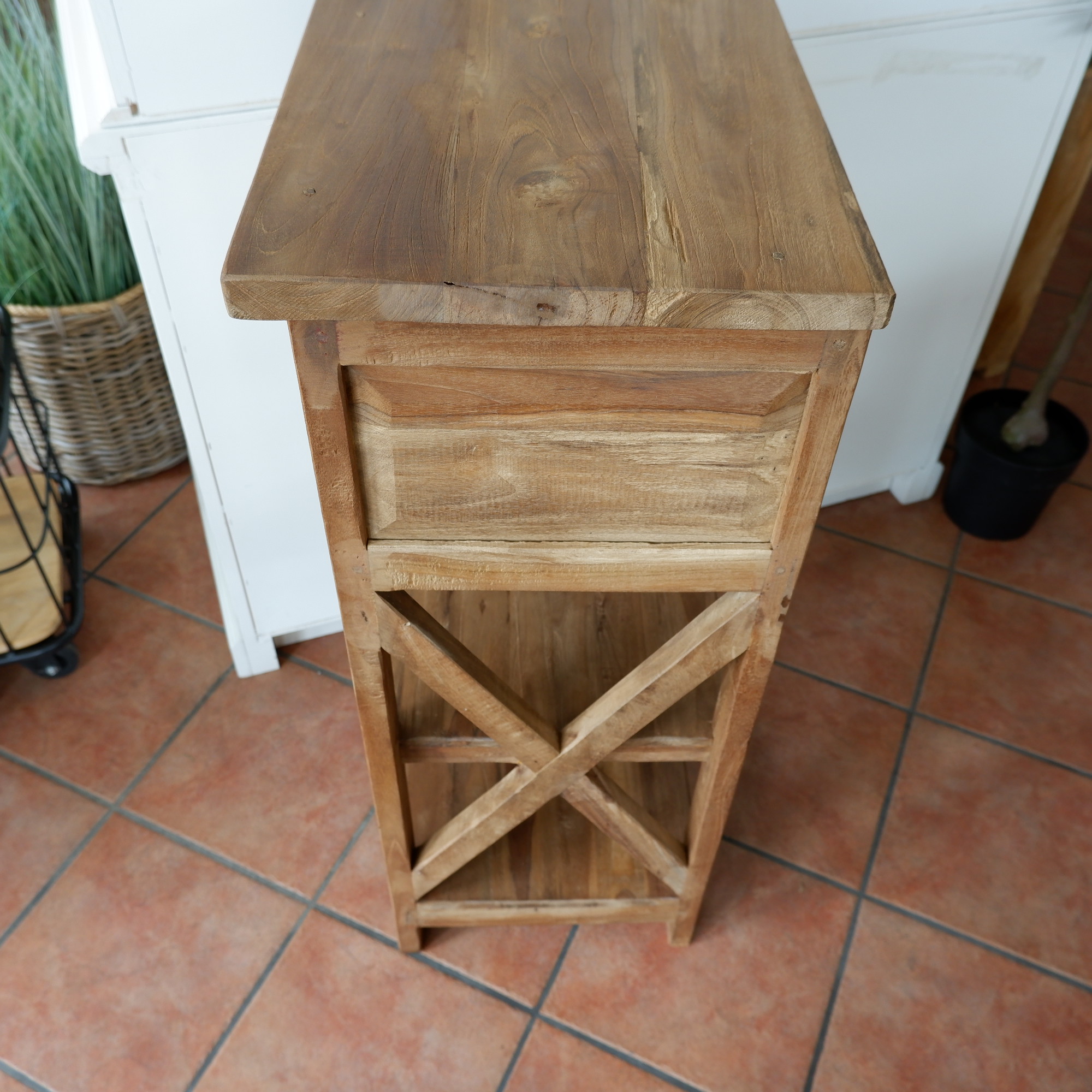 Kastje Cross met lade en 2 planken oud teak - Afbeelding 21