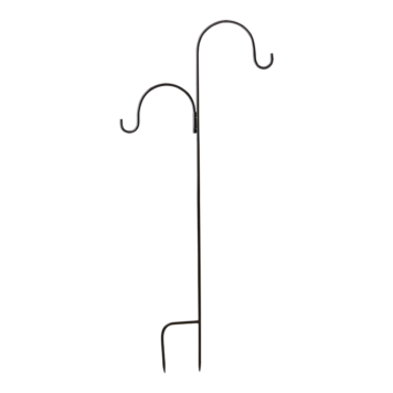 herdersstaf tuinhaak 150 cm hoog dubbel grijs zwart staal affari of sweden bodil lantern holder black grey