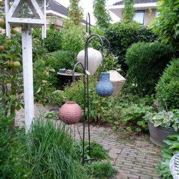 herdersstaf tuinhaak 150 en 170 cm hoog dubbel grijs zwart staal affari of sweden bodil lantern holder black grey