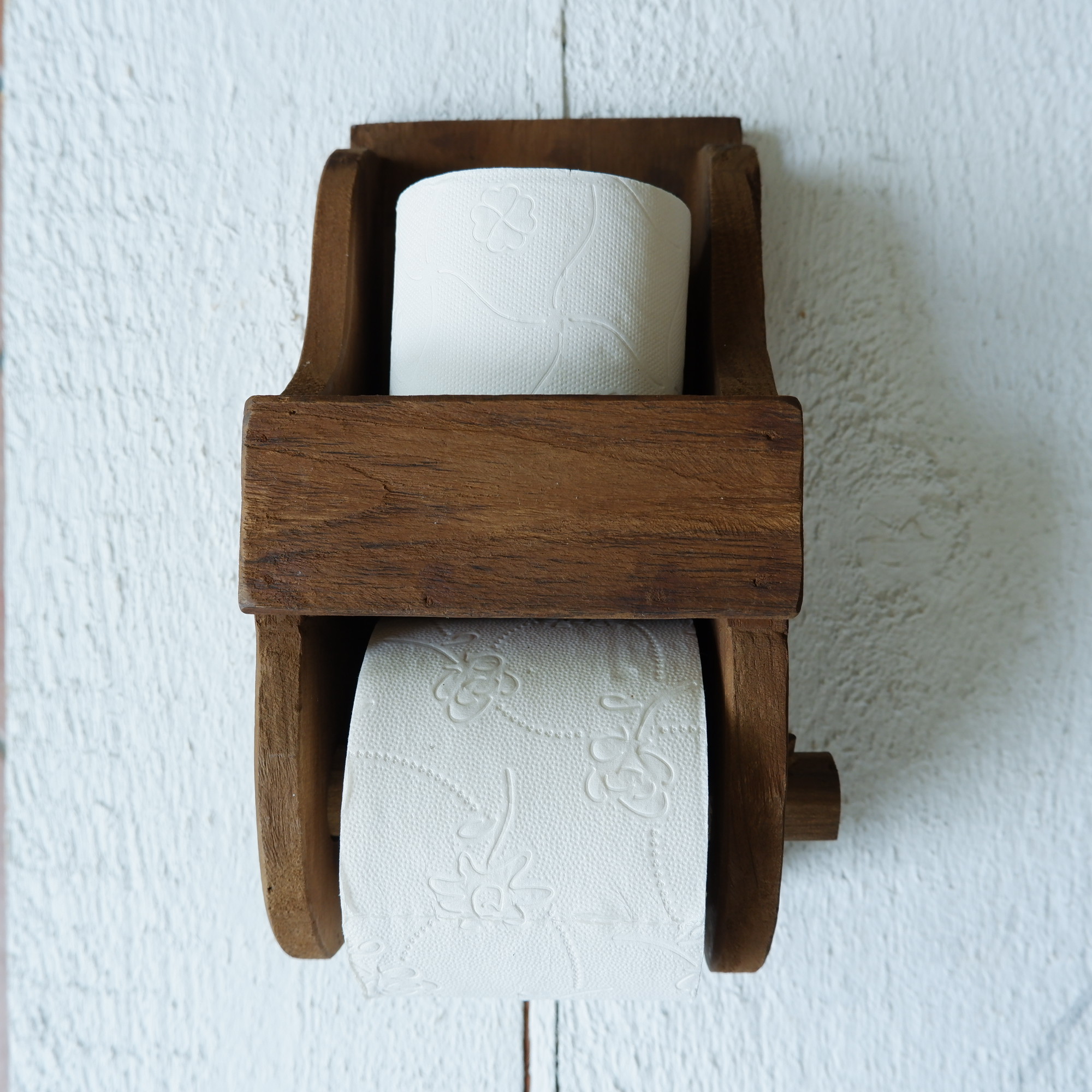 Toiletrolhouder oud teak - Afbeelding 2