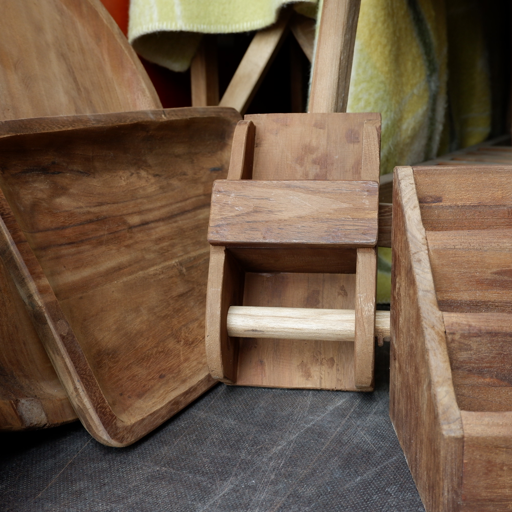 Toiletrolhouder oud teak UITVERKOCHT - Afbeelding 11
