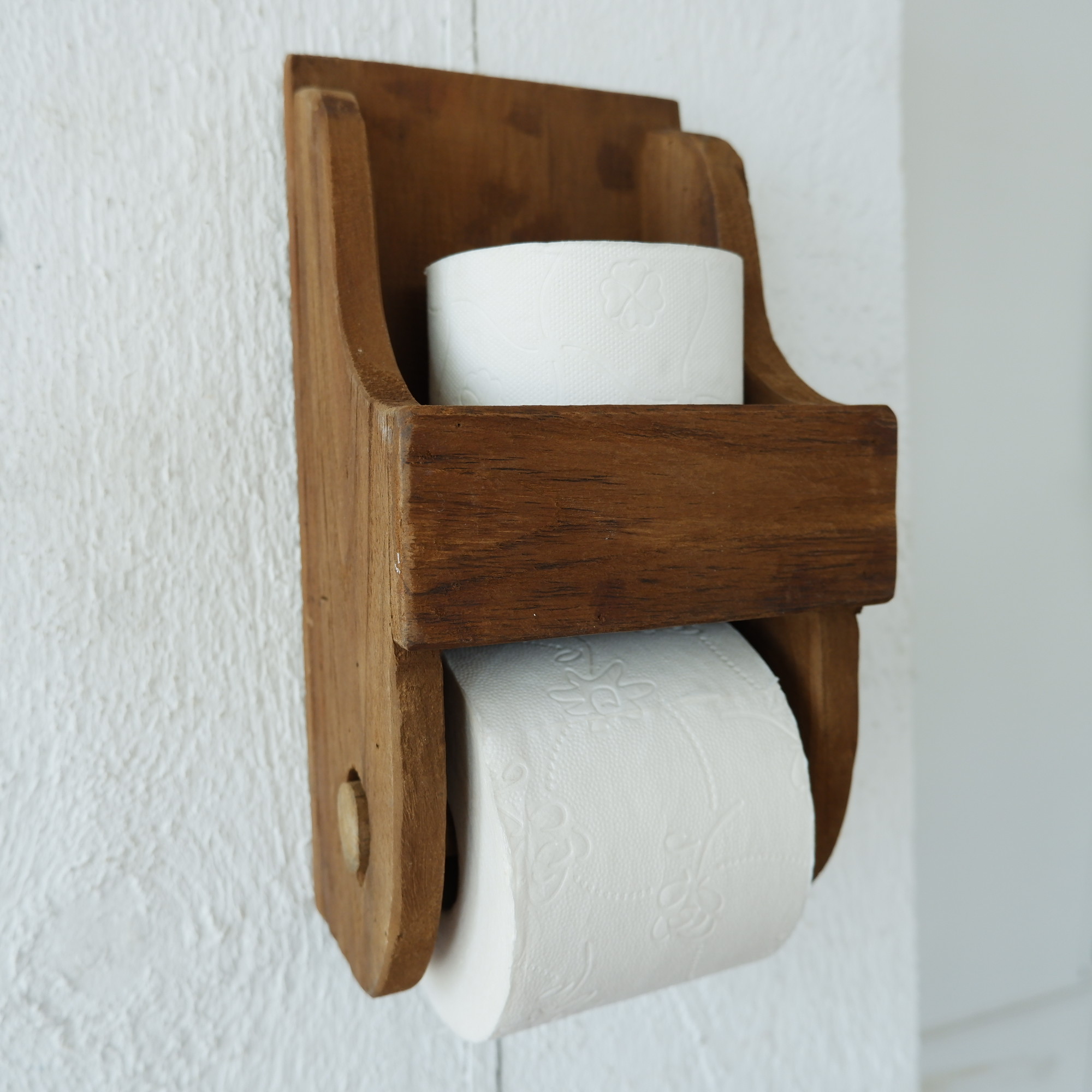 Toiletrolhouder oud teak - Afbeelding 4