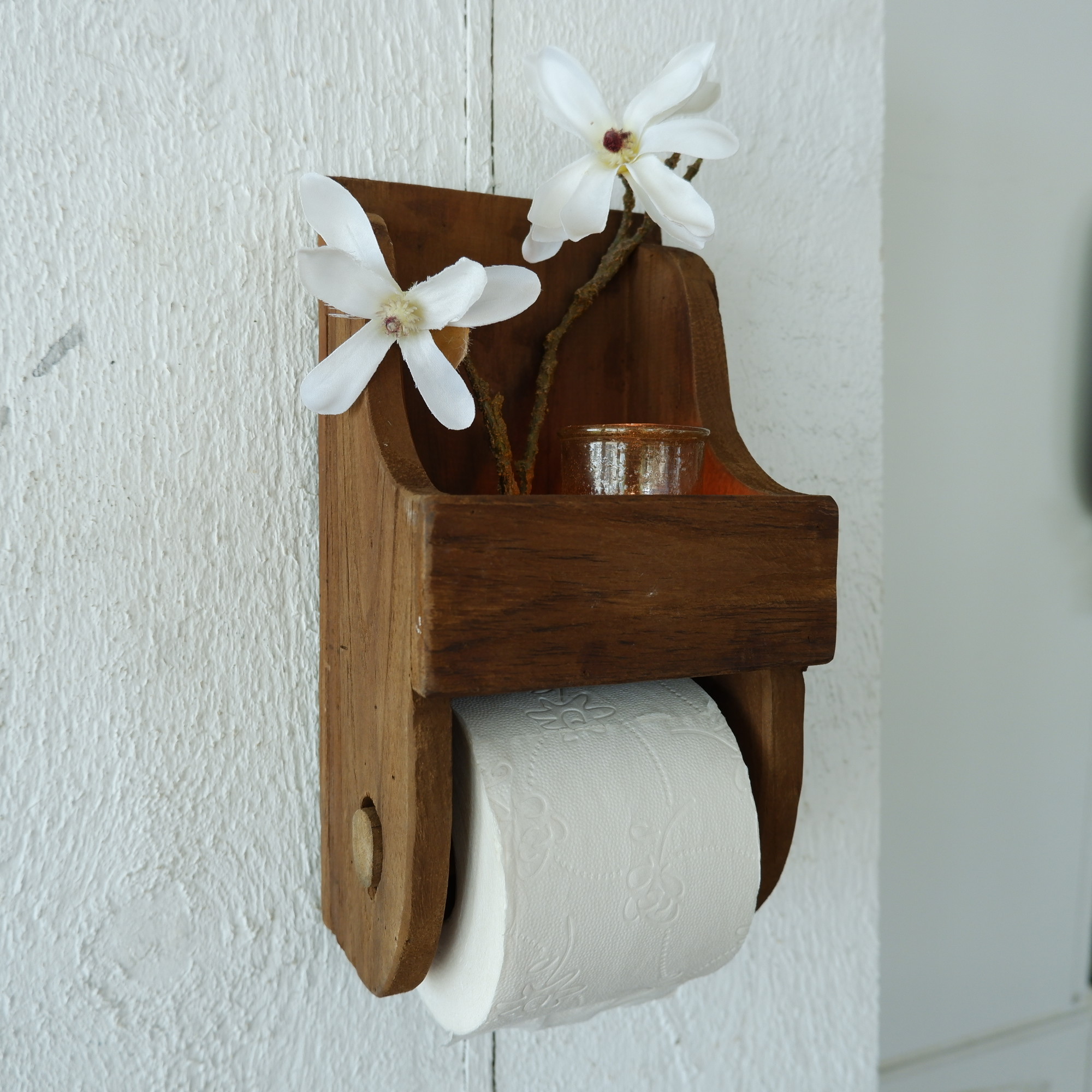 Toiletrolhouder oud teak - Afbeelding 5