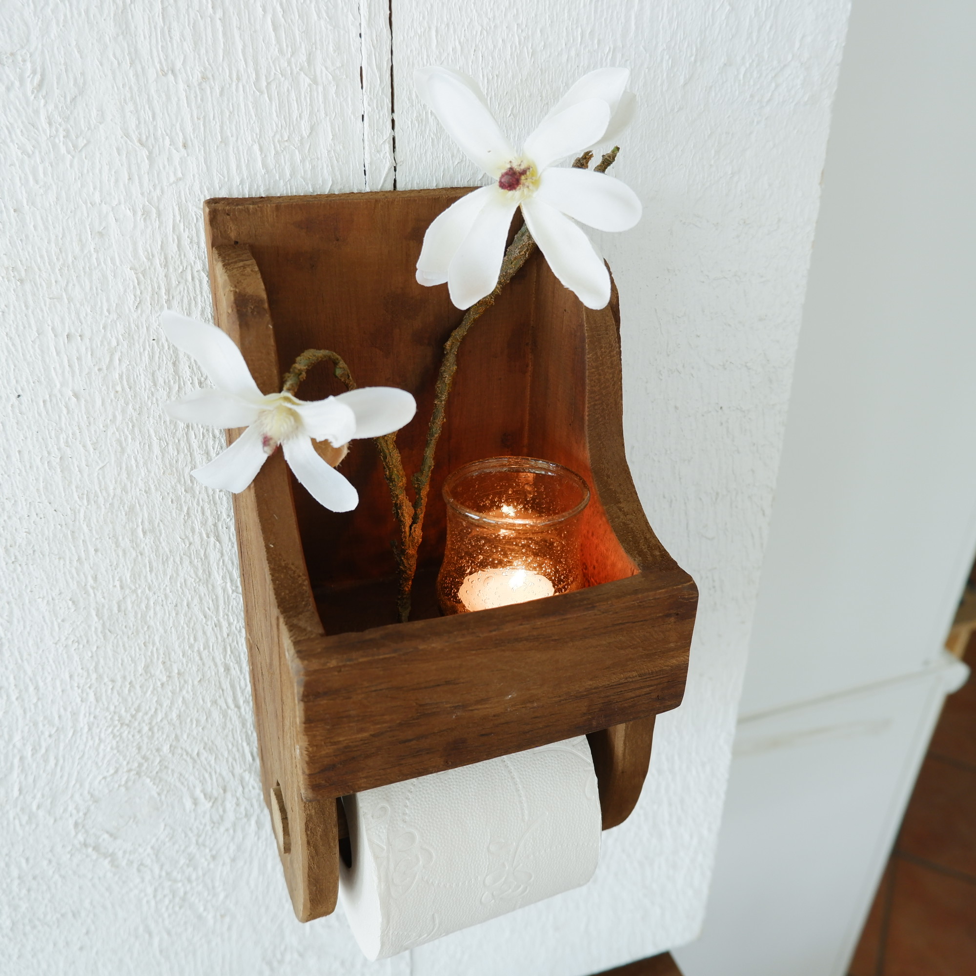 Toiletrolhouder oud teak - Afbeelding 6