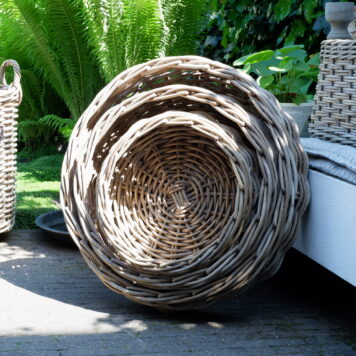grijs rotan manden of schalen diameter 45 cm 57 cm 67 cm koboo grey dik riet 51