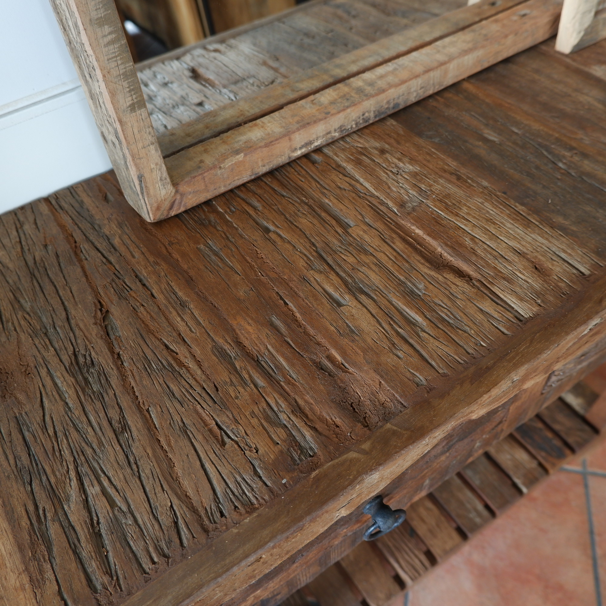 Haltafel 2 lades en onderplank Old wood - Afbeelding 9