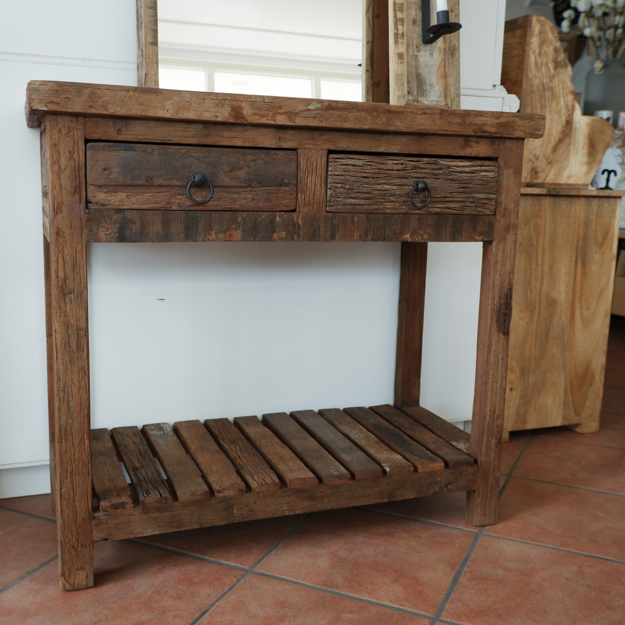 Haltafel 2 lades en onderplank Old wood - Afbeelding 16
