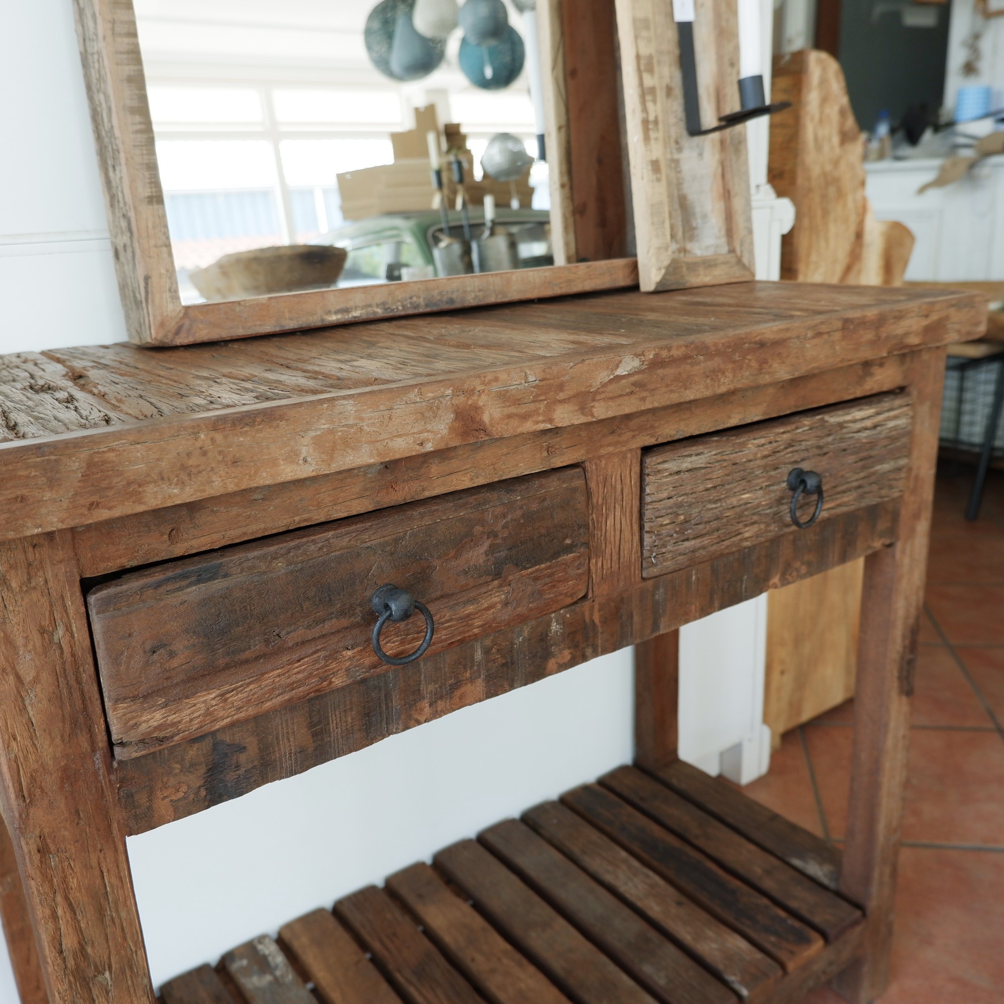 Haltafel 2 lades en onderplank Old wood - Afbeelding 17