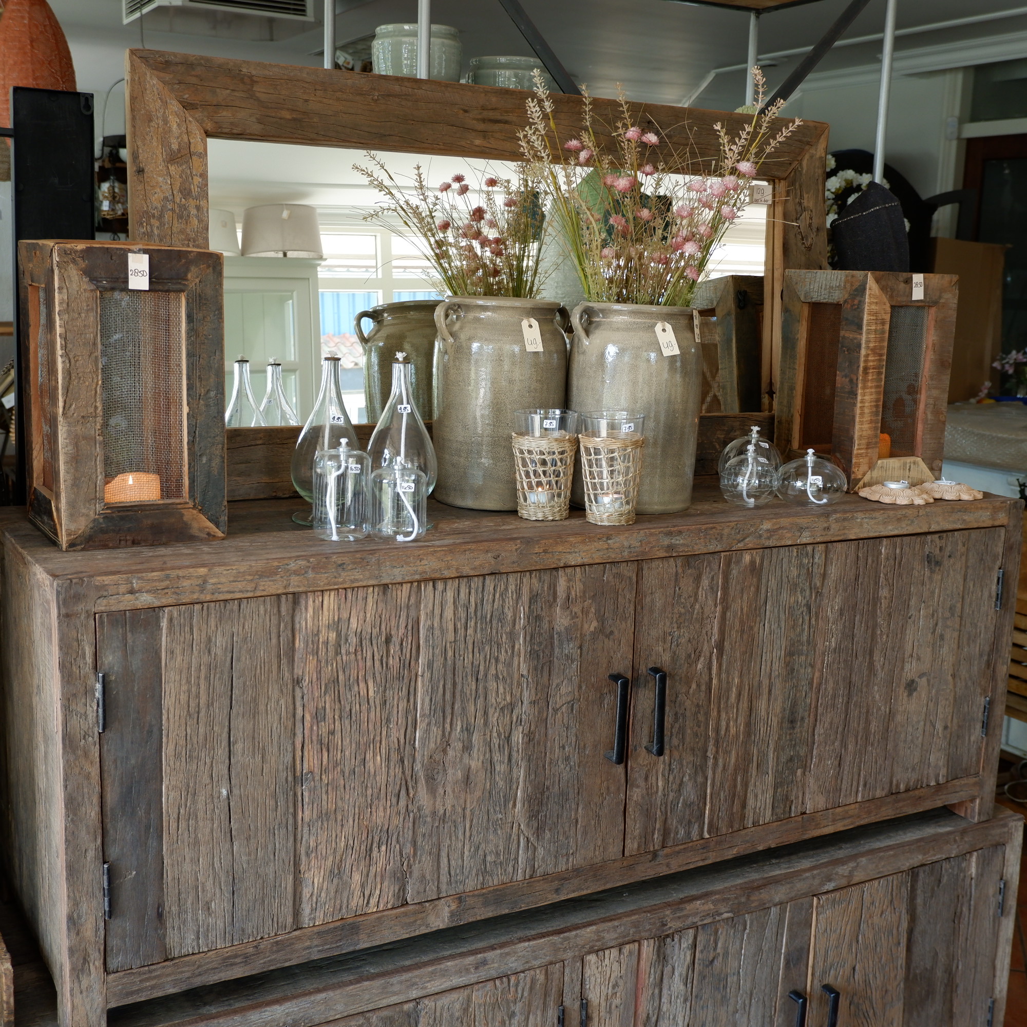 Tv dressoir Monaco 2 deuren oud vergrijsd hout VERWACHT 1 JULI - Afbeelding 10